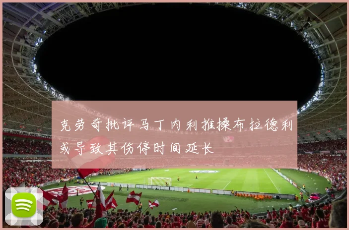 克劳奇批评马丁内利推搡布拉德利或导致其伤停时间延长